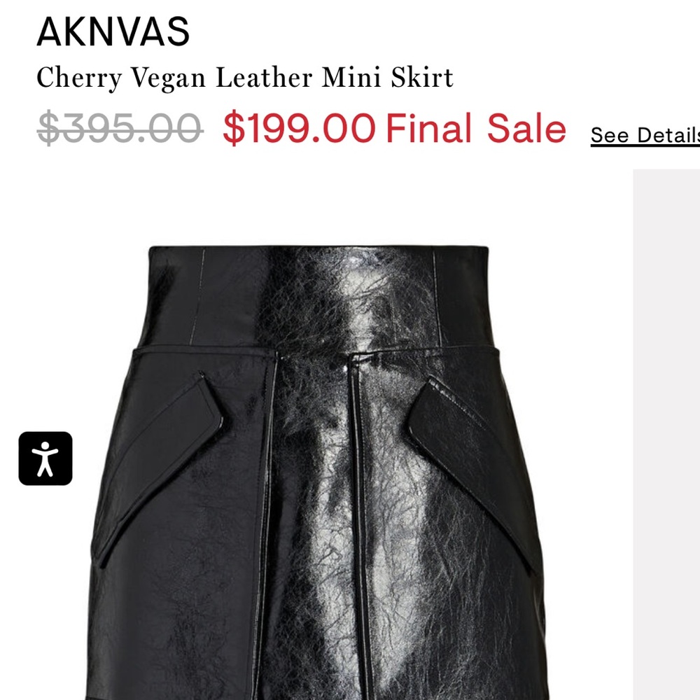 AKNVAS Black Cherry Mini Skirt- Size 2